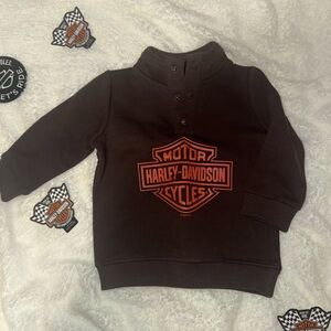 Harley-Davidson Kids Dark Sweatshirt with Orange Logo